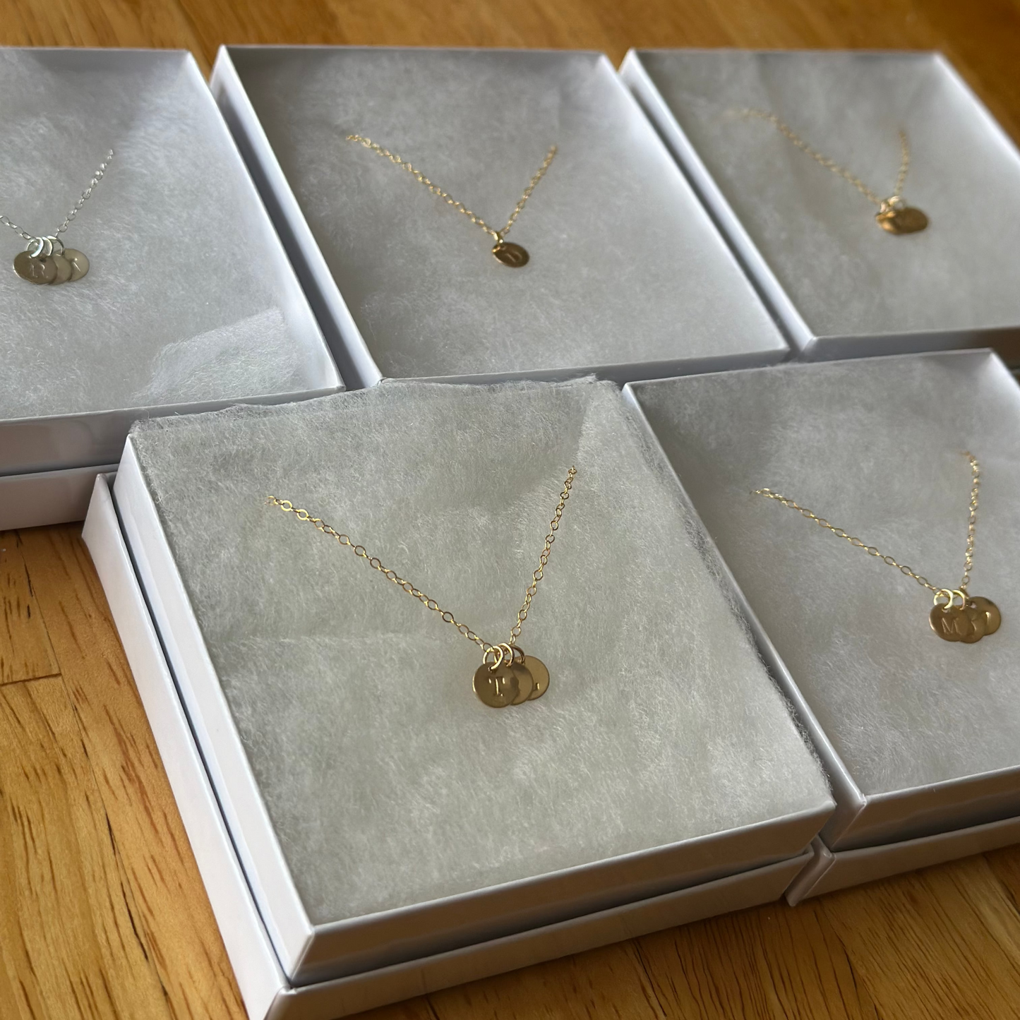 Double Initial Disc Necklace