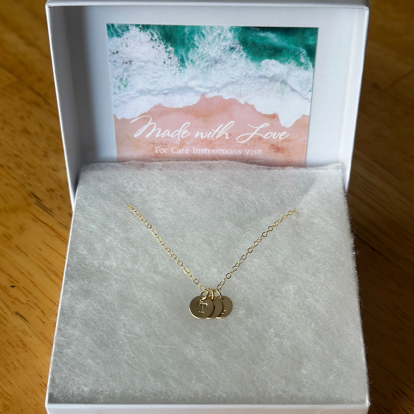 Double Initial Disc Necklace