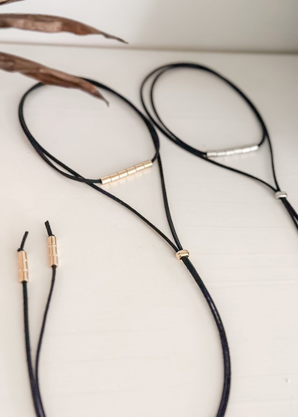 The Bolita | Feminine Bolo Ties - Midnight Black