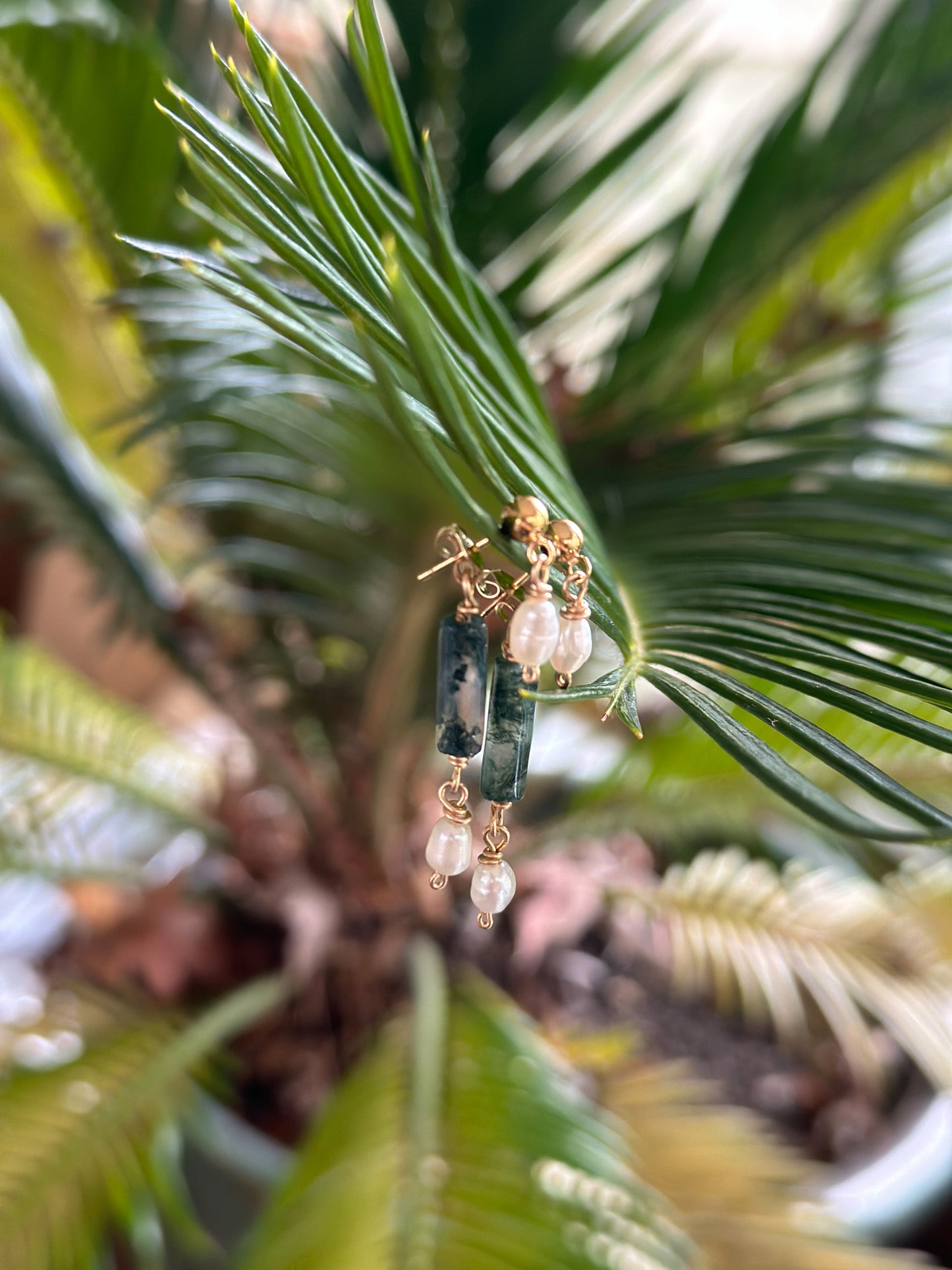 Moss Agate Earrings