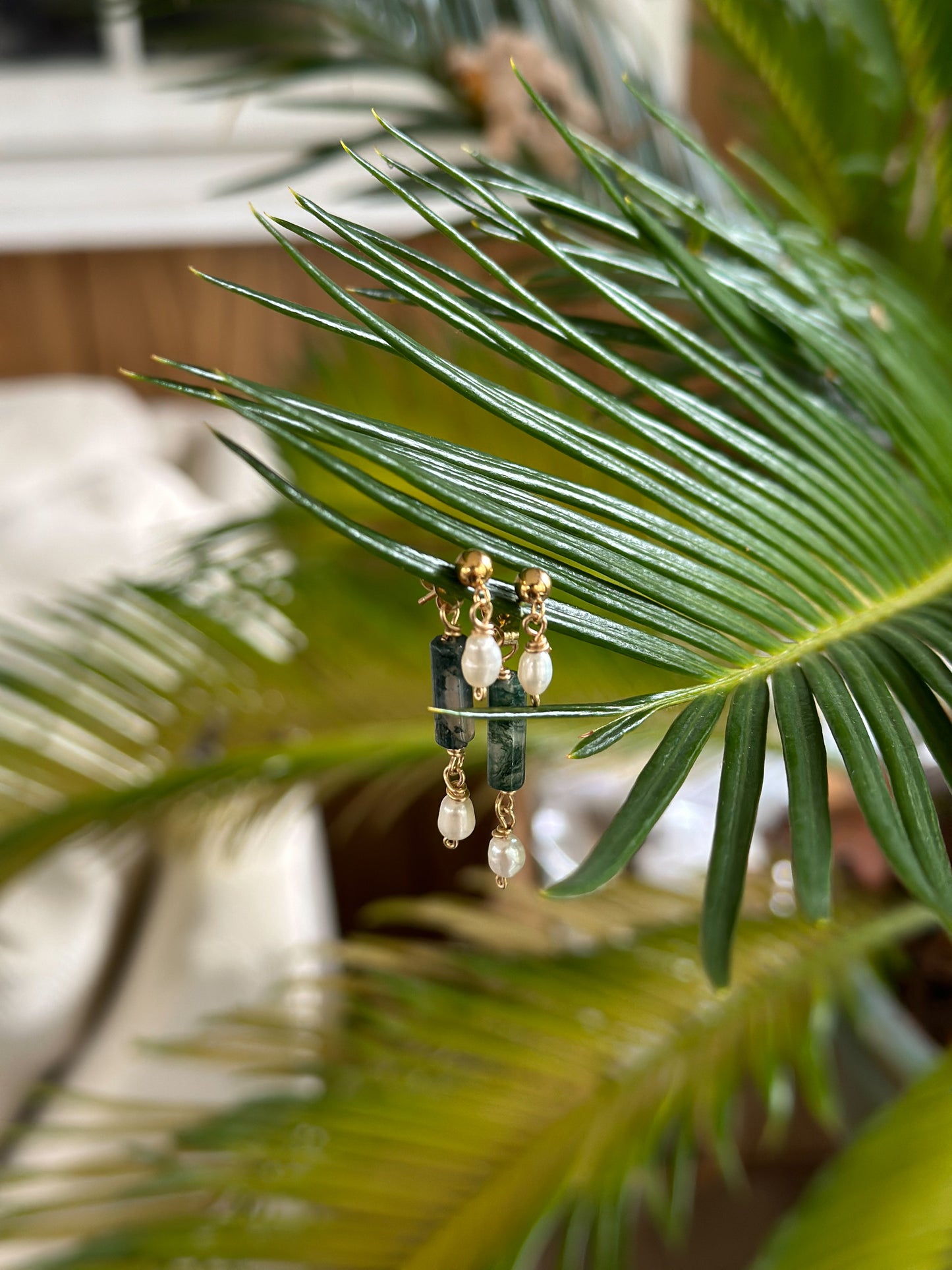Moss Agate Earrings