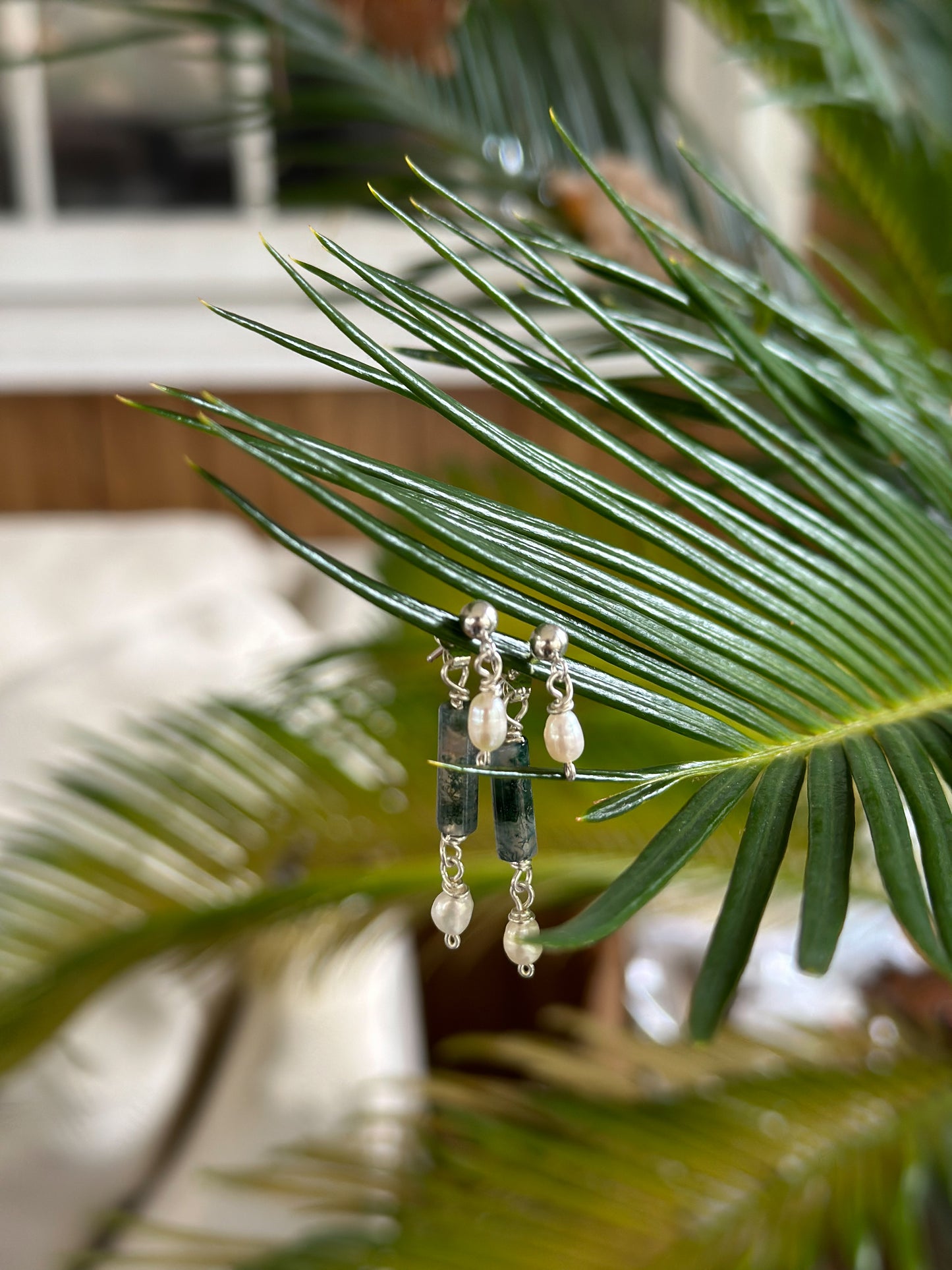 Moss Agate Earrings