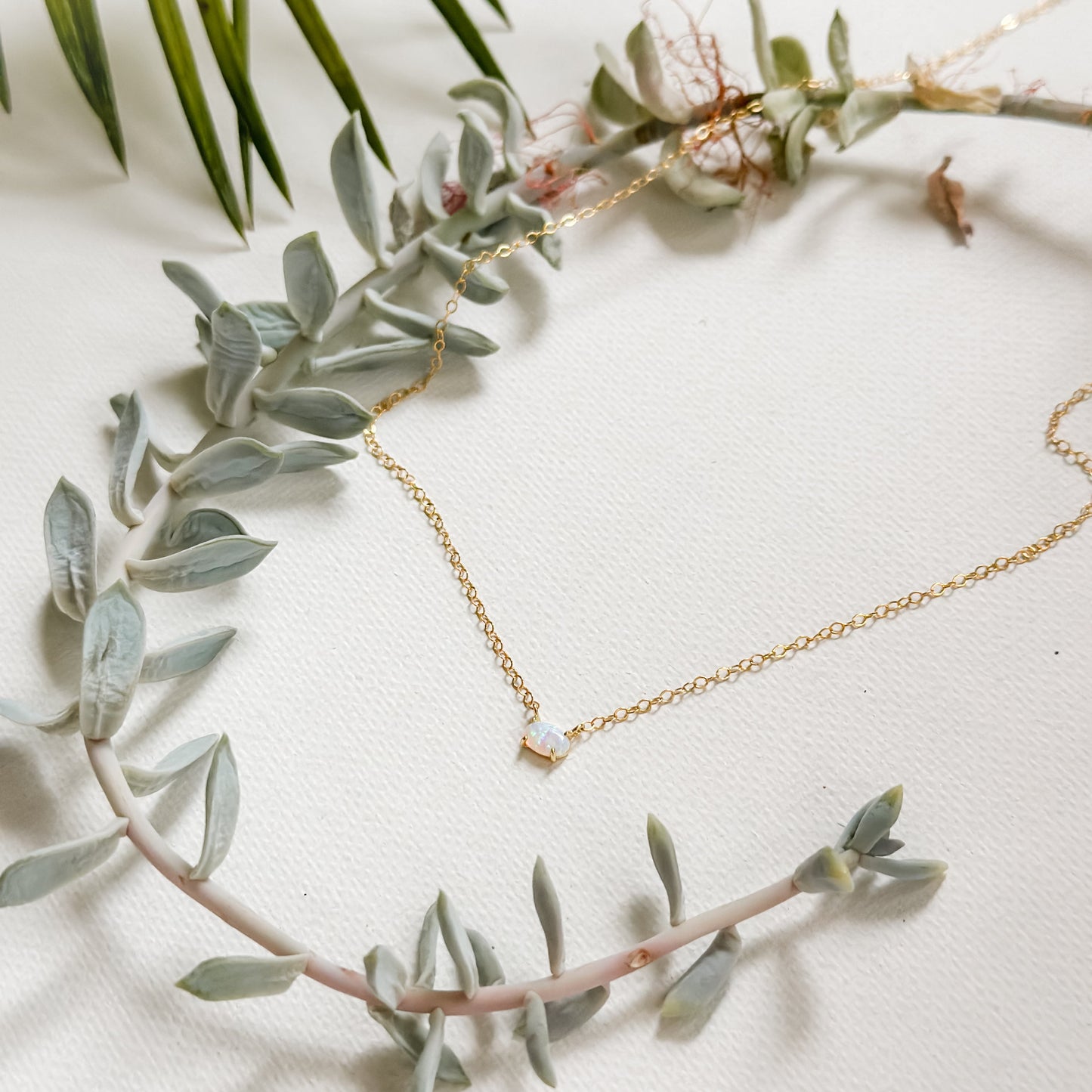 Tiny Opal Necklace