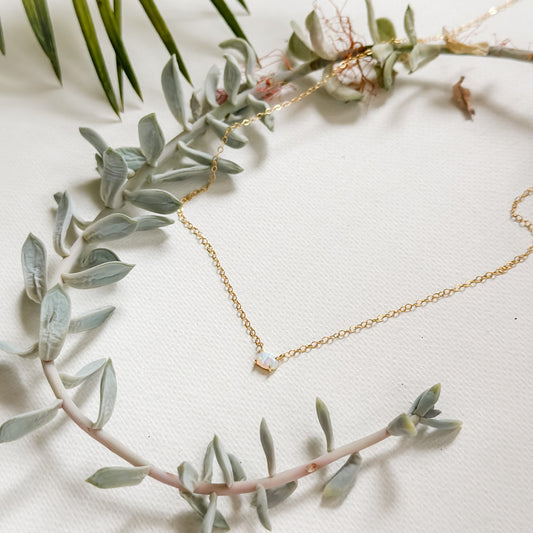 Tiny Opal Necklace