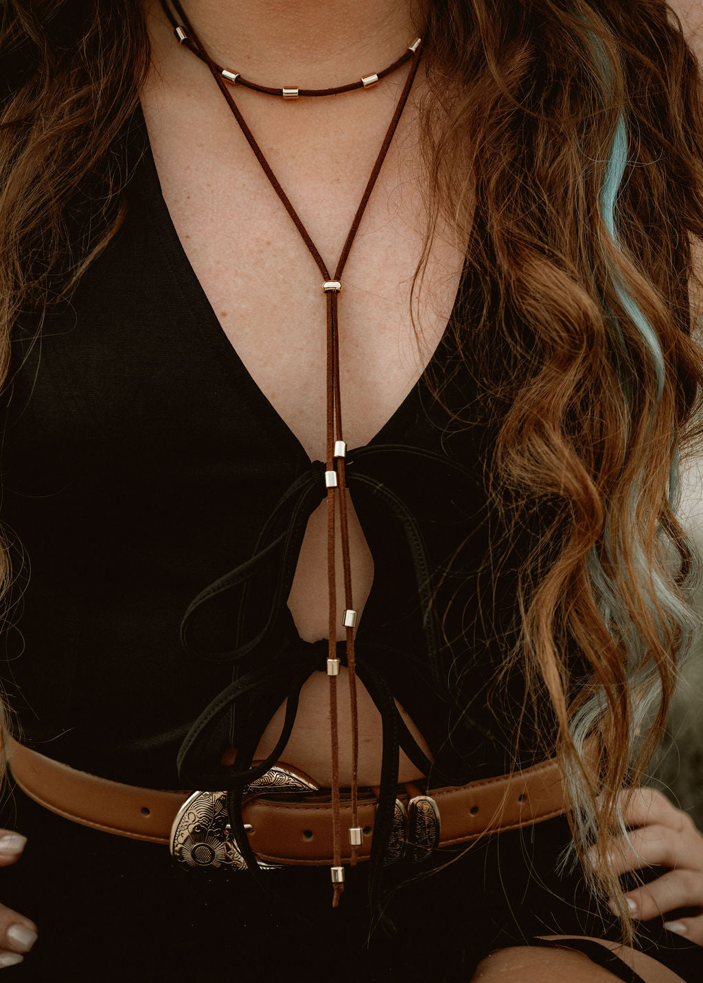 The Bolita | Feminine Bolo Ties - Saddle Brown