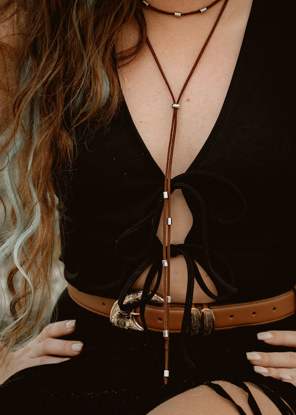 The Bolita | Feminine Bolo Ties - Saddle Brown