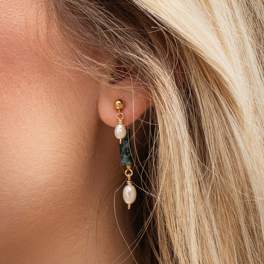 Moss Agate Earrings