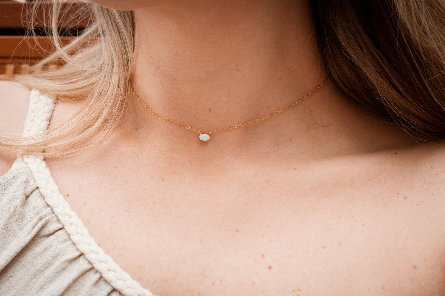 Tiny Opal Necklace