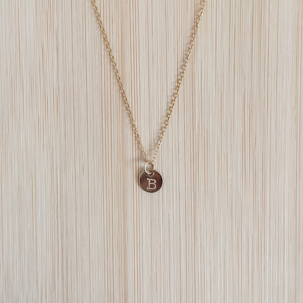 Initial Disc Necklace