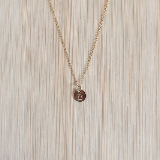 Initial Disc Necklace